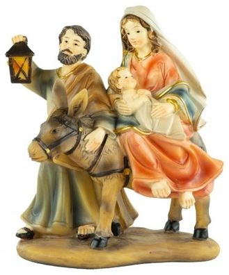 Krippenfigur Heilige Familie auf der Flucht, ca. 13 cm, K 084-14