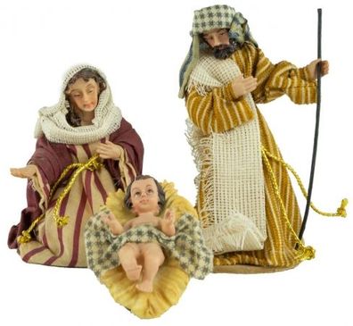 Wunderschöne Ankleidefiguren Heilige Familie 3-tlg., ca. 13 cm, K 114-01