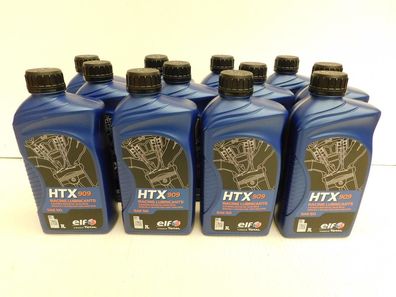26,24€/ l ELF HTX 909 1 Karton / 12 x 1 L 2-Takt Mischöl mit Rizinus für Racing