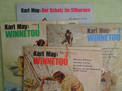 LP Silber Hit Karl May Der Schatz im Silbersee Winnetou Schießprobe Bären Befreiung