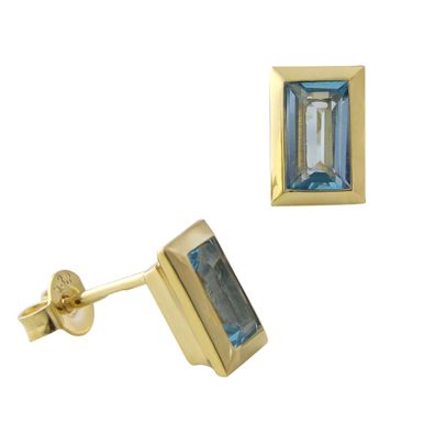Acalee Schmuck Topaz-Ohrringe Gold 333 / 8K Ohrstecker Swiss Blau 70-1026-02