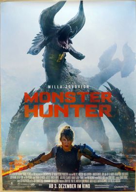 Monster Hunter - Original Kinoplakat A0 - Hauptmotiv 2 - Milla Jovovich - Filmposter