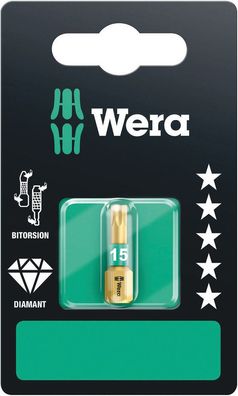 Wera 867/1 BDC SB TORX® Bits, TX 15 x 25 mm 05134375001