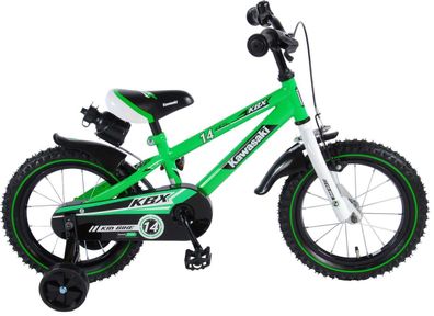 14 Zoll Kinderfahrrad Mädchen Jungen Fahrrad Rücktrittbremse Bike mit Stützräder grün