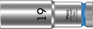 Wera 8790 HMC Deep Steckschlüsseleinsatz mit 1/2"-Antrieb, 19 x 83 mm