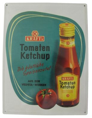 Kraft Tomaten Ketchup - Blechschild 30 x 40 cm - Motiv 2