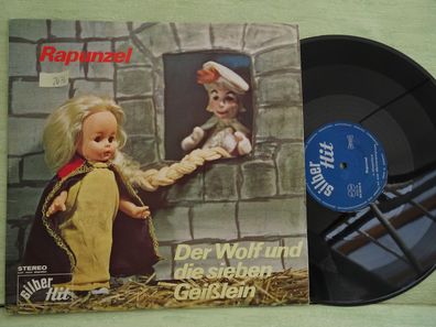 LP SH2040 Silber Hit Der Wolf + die 7 Geißlein Rapunzel Märchenspielgruppe