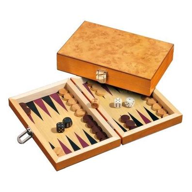 Backgammon - Reisespiel - Kassette - Fotios - Holz - mini