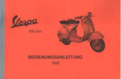 Betriebsanleitung Vespa-Roller 150 ccm, Vespa-Messerschmitt, Motorroller, Oldtimer