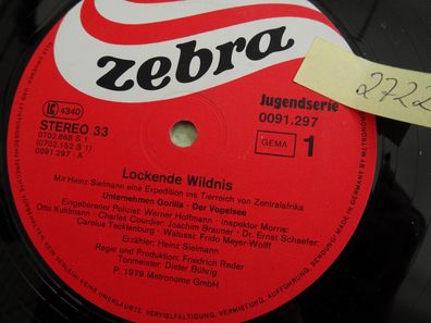 LP 0091.297 Zebra Lockende Wildnis Heinz Sielmann Afrika Unternehmen Gorilla