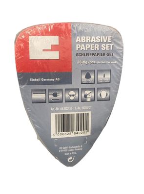 Einchel Abrasive Paper Set Schleifpapier 20tlg für Holz K40 K60 K180 K120 NEU
