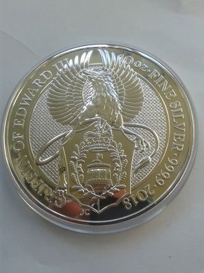 10£ 2018 10 Pfund 2018 Großbritannien 10 Unzen Silber queens beasts Griffin
