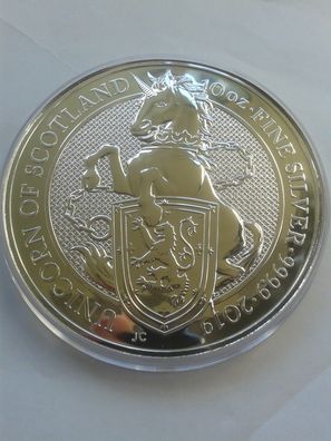 10£ 2019 10 Pfund 2019 Großbritannien 10 Unzen Silber Queens Beasts Unicorn Einhorn