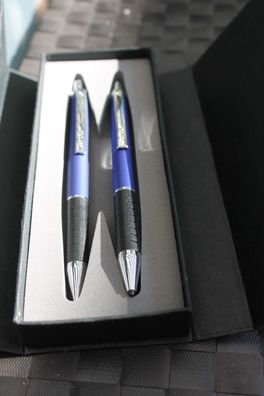 Schreibset, Schreibgarnitur: Kugelschreiber und Druckbleistift 0,5; Softstar, blau