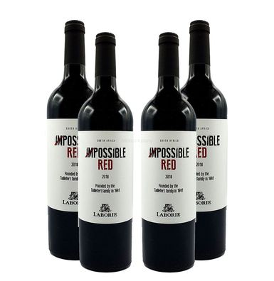 Laborie Rotwein 4er Set Impossible Red South Africa 4x 0,75L (14% Vol) Jahrgang