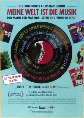 Meine Welt ist die Musik - Christian Bruhn - Original Kinoplakat A3 - Filmposter