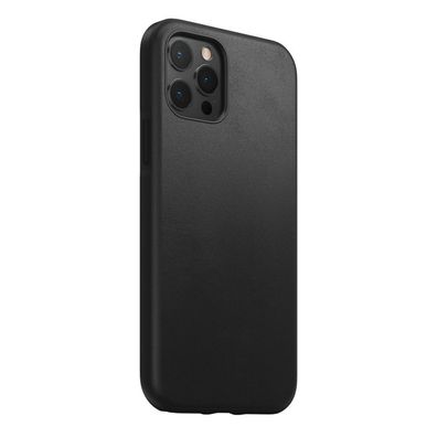 Nomad Rugged Case MagSafe Black leather für Apple iPhone 12 / 12 Pro