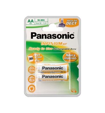 Panasonic - Stay Charged - Mignon AA - 1,2 Volt 1000mAh Ni-MH - 2er Blister