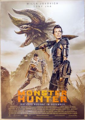 Monster Hunter - Original Kinoplakat A0 - Hauptmotiv 1 - Milla Jovovich - Filmposter