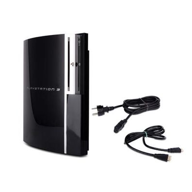 PS3 Konsole Fat 40 GB Modell Nr. CECHG04 in Schwarz + Stromkabel + HDMI-Kabel