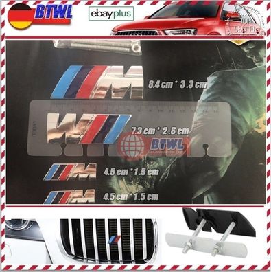 BMW M Tech Front Grill Badge M Side Wing Abzeichen Hinten Boot Abzeichen Emblem