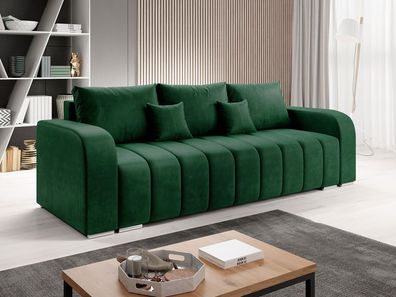 Sofa Pufetto mit Schlaffunktion und Bettkasten Schlafcouch Couch Wohnzimmer