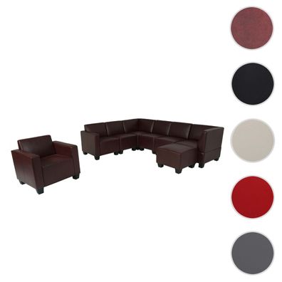 Modular Sofa-System Couch-Garnitur Lyon 6-1-1, Kunstleder