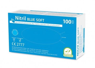 10 x 100 Stk. = 1000 Stück Nitrilhandschuhe Nitril Blue Soft, Gr. L