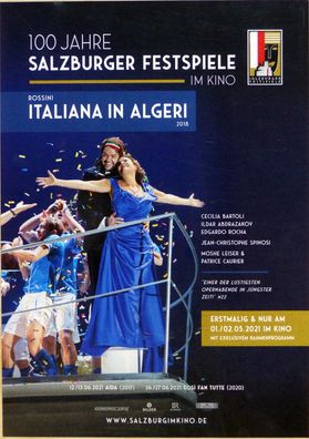 Italiana in Algeri - 100 Jahre Salzburger Festspiele - Orig. Kino-Plakat A3 - Poster