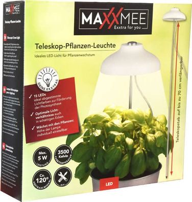 LED Pflanzenlampe Pflanzenlicht von Maxxmee Teleskopstab NEU