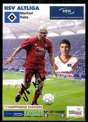 Manfred Rabe Hamburger SV Autogrammkarte Original Signiert + A 87740