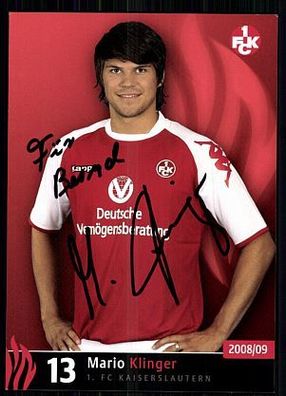 Mario Klinger 1 FC Kaiserslautern 2008-09 Original Signiert + A 87833