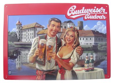 Budweiser - Sonderedition Nr.7 - böhmische Stadt Jindrichuv Hradec - Blechschild