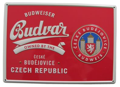 Budweiser Brauerei - Budvar - Blechschild 29,5 x 21 cm