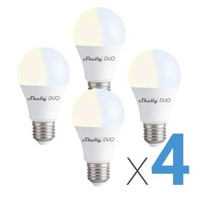 Shelly · Beleuchtung · DUO LED Bulb · 4er Pack