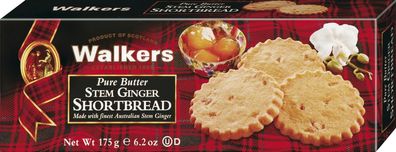 Walkers Pure Butter Stem Ginger Shortbread Buttergebäck 175g