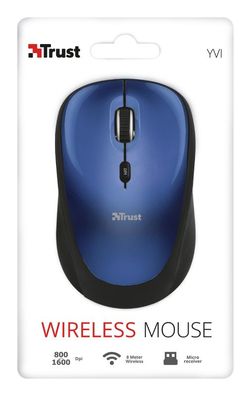TRUST YVI Wireless Mouse kabellose Maus Funkmaus 1600 dpi blau oder weiß NEU OVP