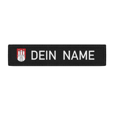 Namensschild Dein Name Hamburg Patch Perle des Nordens Nord #37664