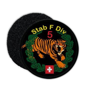 Stab Felddivision 5 Patch Abzeichen Armee Swiss Schweiterarmee Tiger #37205