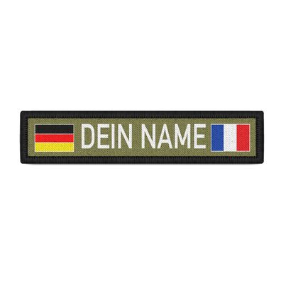 Namensschild Dein Name Personalisiert Frankreich Patch Aufnäher Klett #37018