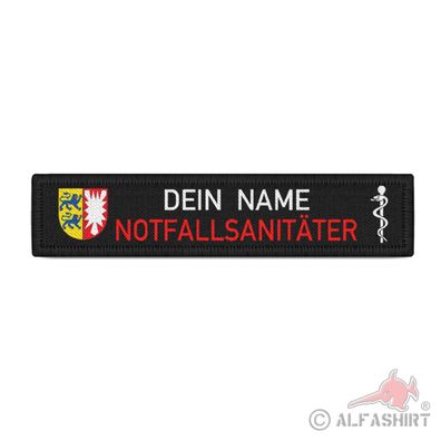 Namensschild Notfallsanitäter Schleswig Holstein Patch Feuerwehr Rettung #37408
