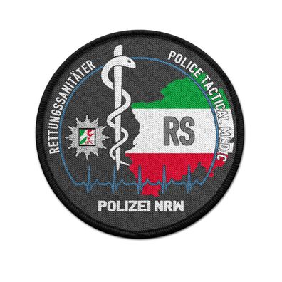 Patch Rund RS NRW Polizei Rettungs Sanitäter Sanitätsdienst Police #37099