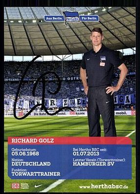 Richard Golz Hertha BSC Berlin 2013-14 Original Signiert + A 87814