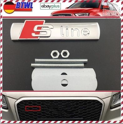 Original S LINE Sline Auto Aufkleber Kühlergrill Selbstklebend Emblem Logo Audi
