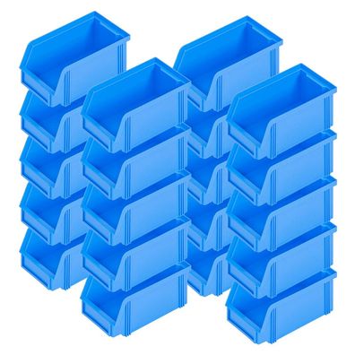 20x Sichtlagerbehälter "CLASSIC“ FB 5, LxBxH 170/140x100x77 mm, 1,0 Liter, blau