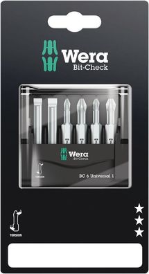 Wera Bit-Check 6 Universal 1 SB, 6-teilig 05073635001