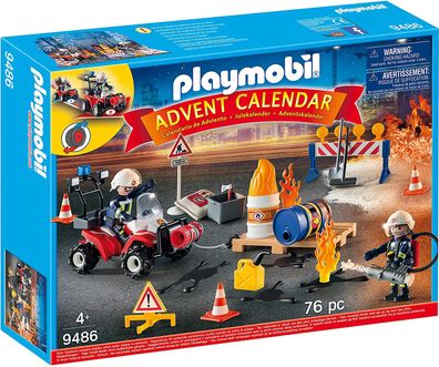 Playmobil 9486 - Adventskalender Feuerwehreinsatz auf der Baustelle