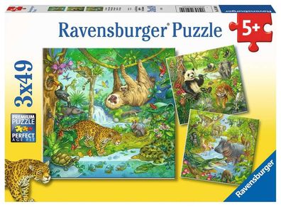 Ravensburger 05180 Im Urwald Puzzle 3x49 Teile