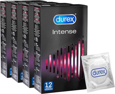 Durex Kondome for Men genoppt gerippt Stimulationsgel Intense Orgasmic 48 Stück