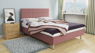 Boxspringbett Lux Doppelbett Polsterbett mit Matratze Schlafzimmer Kollektion